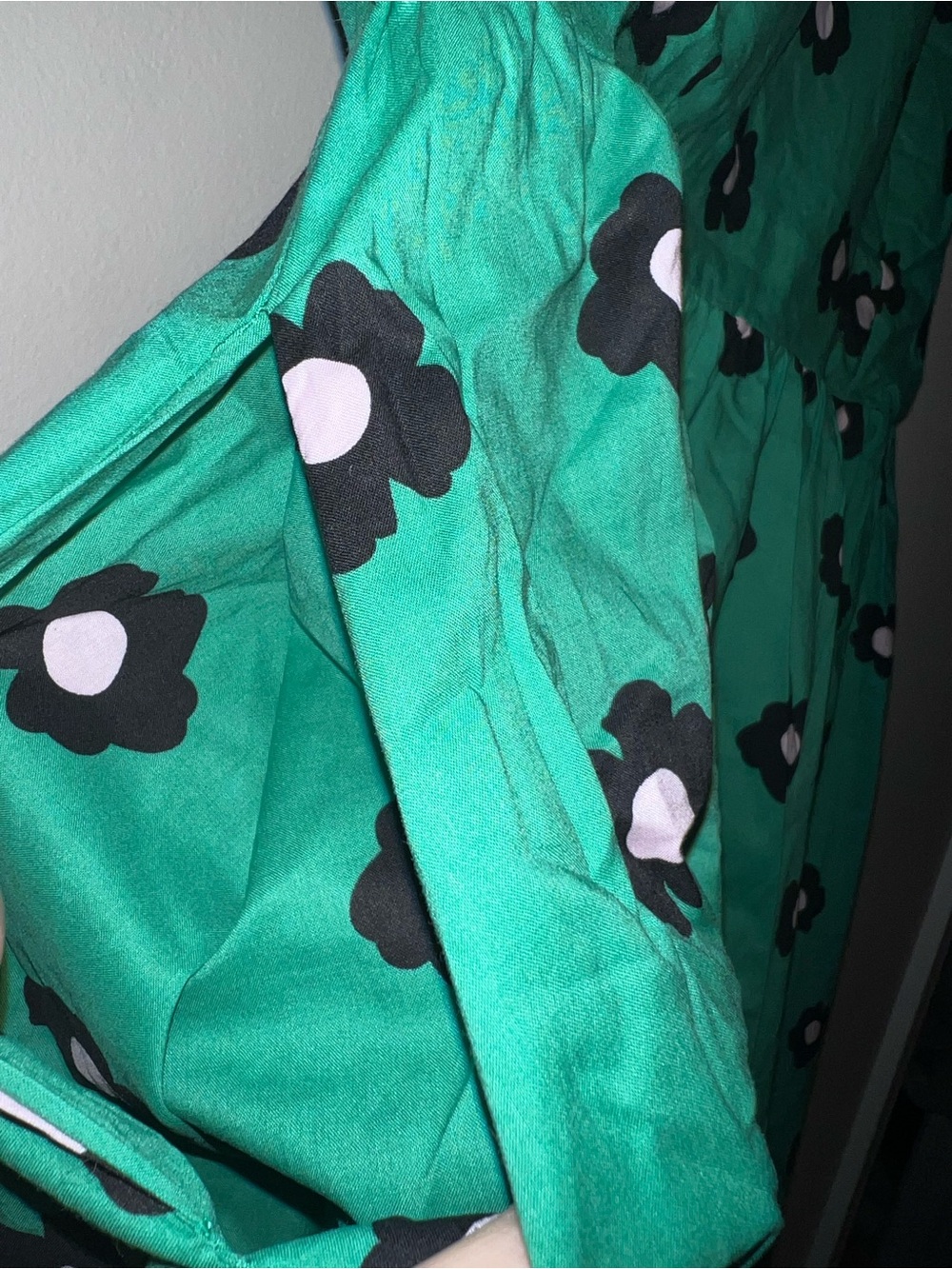 Tulip B Women XLarge Green Floral Sleeveless Fit and Flare Dress Pockets MDJD630 - Picture 4 of 11